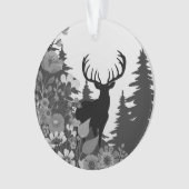 Hirsche mit großer Waldbrasse Ornament (Vorderseite)