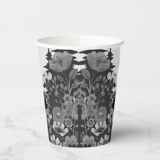 Hirsche mit großer Waldbrasse Pappbecher (Links)