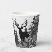 Hirsche mit großer Waldbrasse Pappbecher (Vorderseite)
