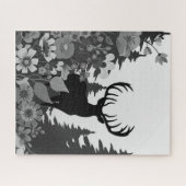 Hirsche mit großer Waldbrasse Puzzle (Horizontal)