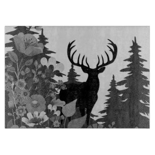 Hirsche mit großer Waldbrasse Schneidebrett