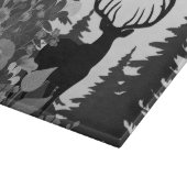 Hirsche mit großer Waldbrasse Schneidebrett (Ecke)