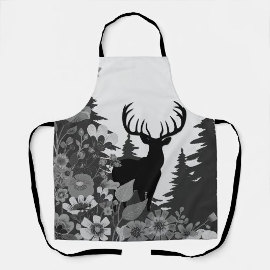 Hirsche mit großer Waldbrasse Schürze (Vorderseite)