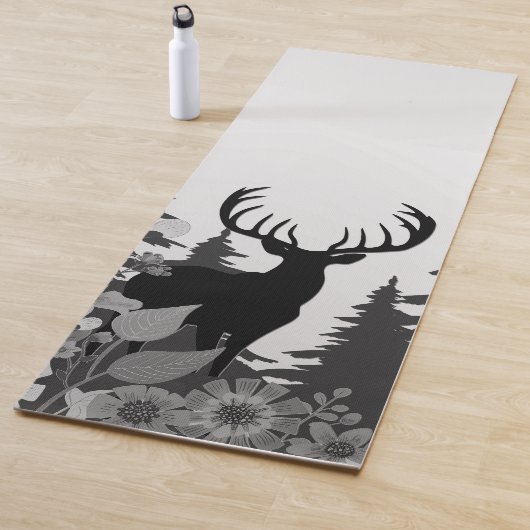 Hirsche mit großer Waldbrasse Yogamatte (Beispiel)