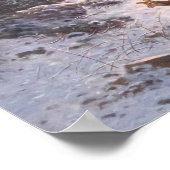 Hirsche mit Herde im Winter Poster (Ecke)