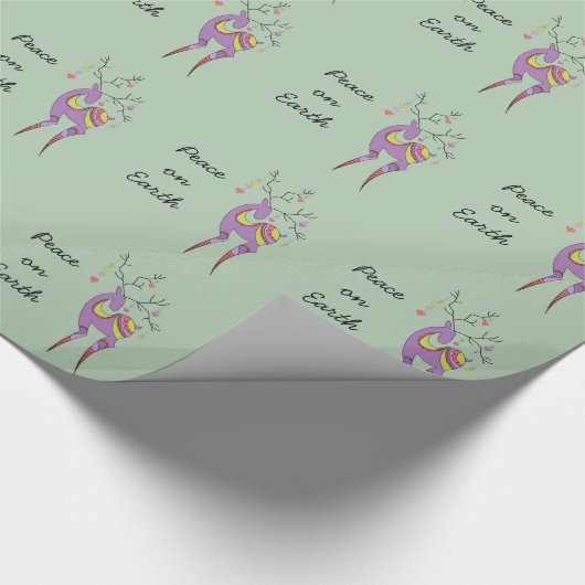 Hirsche mit Herz-Weltfrieden Geschenkpapier (Ecke)