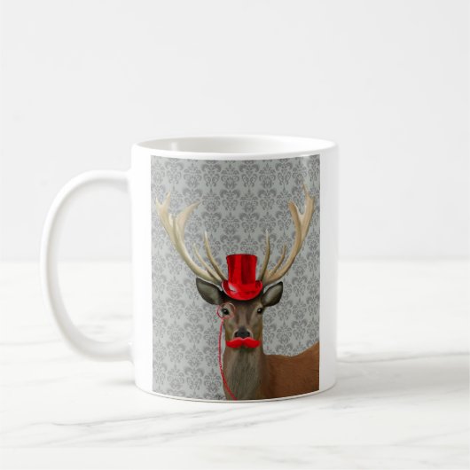 Hirsche mit Red Hat und Mustache Kaffeetasse (Links)