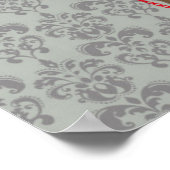 Hirsche mit Red Hat und Mustache Poster (Ecke)