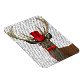 Hirsche mit Red Top Hat und Mustache Magnet (Rechte Seite)