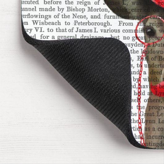 Hirsche mit Red Top Hat und Mustache Mousepad (Ecke)