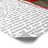 Hirsche mit Red Top Hat und Mustache Poster (Ecke)