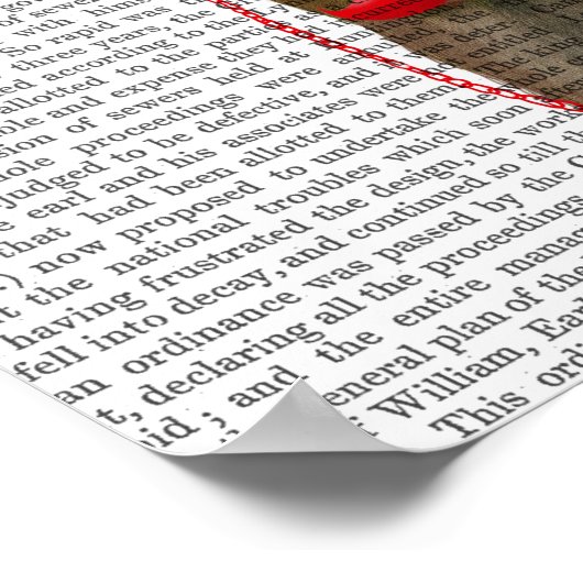 Hirsche mit Red Top Hat und Mustache Poster (Ecke)