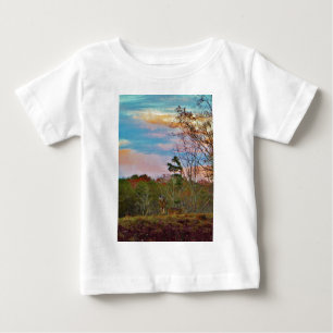 Hirsche mit rosa blauem Himmel Baby T-shirt