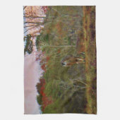 Hirsche mit rosa blauem Himmel Geschirrtuch (Vertikal)