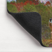 Hirsche mit rosa blauem Himmel Mousepad (Ecke)