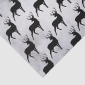 Hirsche mit schwarzer Silhouette Rustikales Muster Seidenpapier (Ausschnitt)