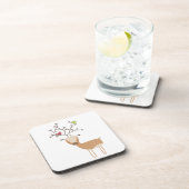 Hirsche mit Vögeln Getränkeuntersetzer (Rechte Seite)