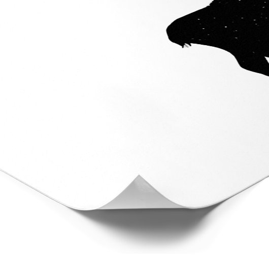 Hirsche mit Vögeln Poster (Ecke)