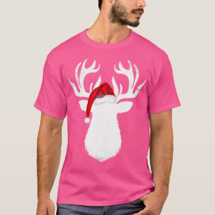 Hirsche mit Weihnachtsmannmütze Weihnachtsjagd T-Shirt