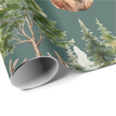 Hirsche Natur Wildlife Rustikaler Urlaub Weihnacht Geschenkpapier (Rolleneckpunkt)