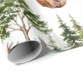 Hirsche Natur Wildlife Weihnachten Geschenkpapier (Rolleneckpunkt)