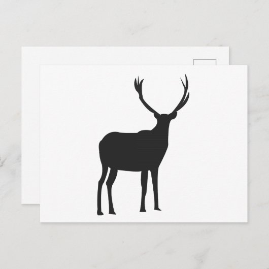 Hirsche Niedlich Antlers Postkarte (Vorne/Hinten)