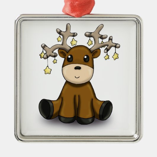 Hirsche Ornament Aus Metall (Vorne)