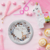 Hirsche Rustikale Winter Floral Baby Duschpapierpl Pappteller (Party)