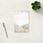 Hirsche, Schmetterlinge, Lilacs & Frühlingsblumen Post-it Klebezettel (Büro)