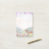 Hirsche, Schmetterlinge, Lilacs & Frühlingsblumen Post-it Klebezettel (Auf Schreibtisch)