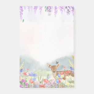 Hirsche, Schmetterlinge, Lilacs & Frühlingsblumen Post-it Klebezettel