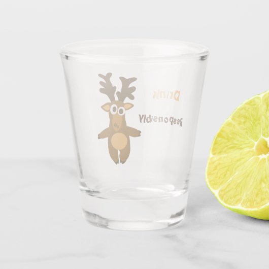 Hirsche Schnapsglas (Rückseite)
