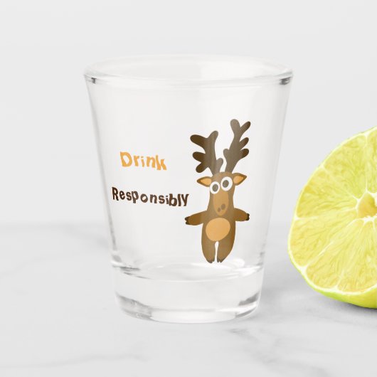 Hirsche Schnapsglas (Vorderseite)