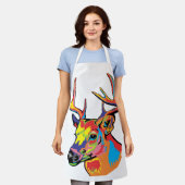 Hirsche Schürze (Getragen)