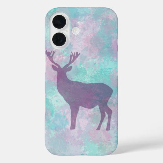 Hirsche Silhouette Einfache abstrakte Winter Niedl Case-Mate iPhone Hülle (Rückseite)