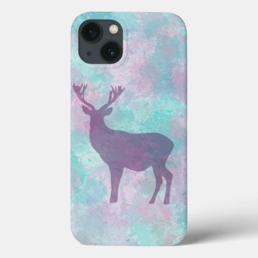 Hirsche Silhouette Einfache abstrakte Winter Niedl Case-Mate iPhone Hülle (Rückseite)