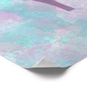 Hirsche Silhouette Einfache abstrakte Winter Niedl Poster (Ecke)