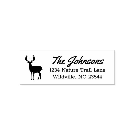 Hirsche Silhouette Jagd Natur Permastempel (Design)