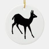 Hirsche Silhouette Keramikornament (Vorne)