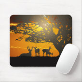 Hirsche Silhouette Mousepad (Mit Mouse)