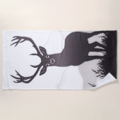 Hirsche Silhouette Strandtuch (Vorderseite)
