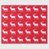 Hirsche Silhouette Weihnachten Geschenkpapier (Flach)