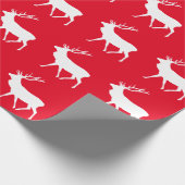 Hirsche Silhouette Weihnachten Geschenkpapier (Ecke)