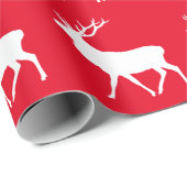 Hirsche Silhouette Weihnachten Geschenkpapier (Rolleneckpunkt)