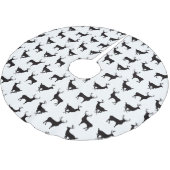 Hirsche Silhouette Weihnachtsbaumrock Polyester Weihnachtsbaumdecke (Schrägansicht)