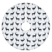 Hirsche Silhouette Weihnachtsbaumrock Polyester Weihnachtsbaumdecke (Vorderseite)