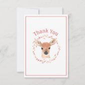 Hirsche Simple Rustic Danke Card (Vorderseite)