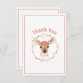 Hirsche Simple Rustic Danke Card (Vorne/Hinten)