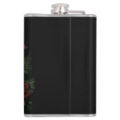 Hirsche Skeleton Mystical Gothic Floral Flachmann (Rückseite)