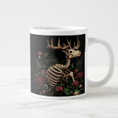 Hirsche Skeleton Mystical Gothic Floral Jumbo-Tasse (Rechts)